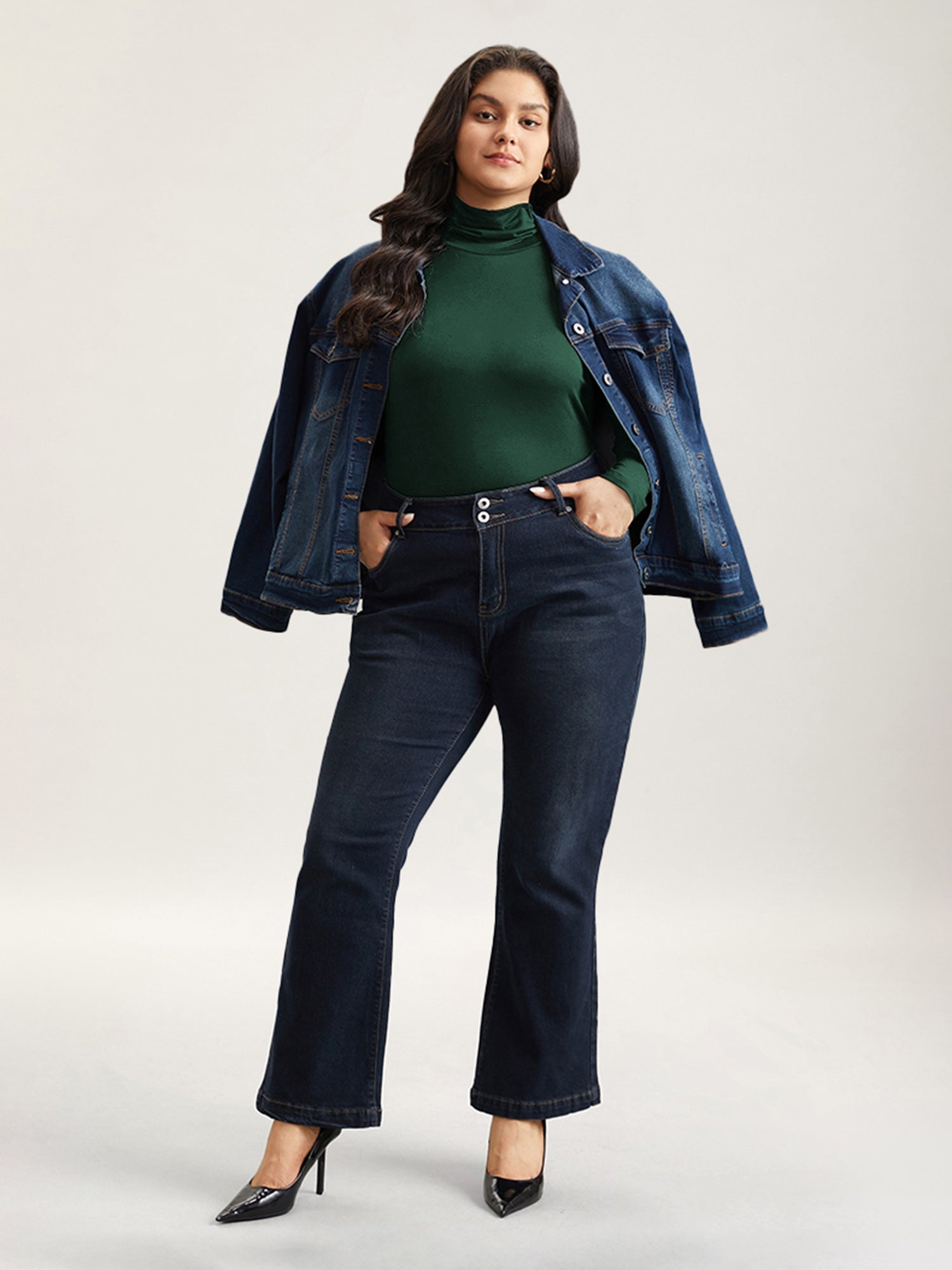 Supersoft Essentials Solid Funnel Neck Knit T-shirt